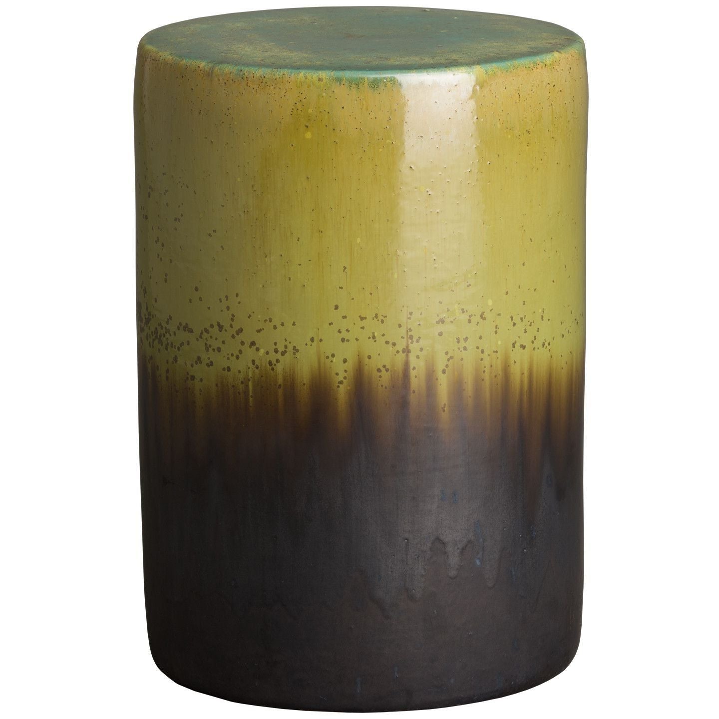Emissary Two-Tone 13"Dia Ceramic Garden Stool