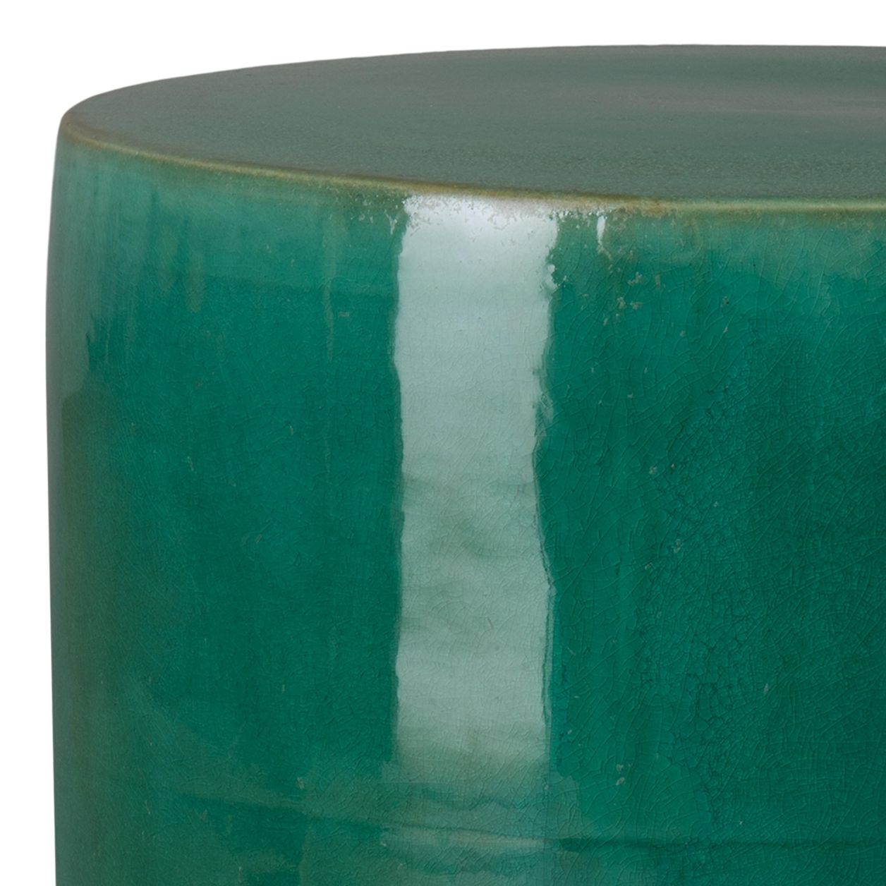 Emissary Two-Tone 14"Dia Ceramic Garden Stool