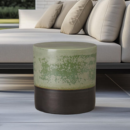 Emissary Two-Tone 18"Dia Ceramic Garden Stool