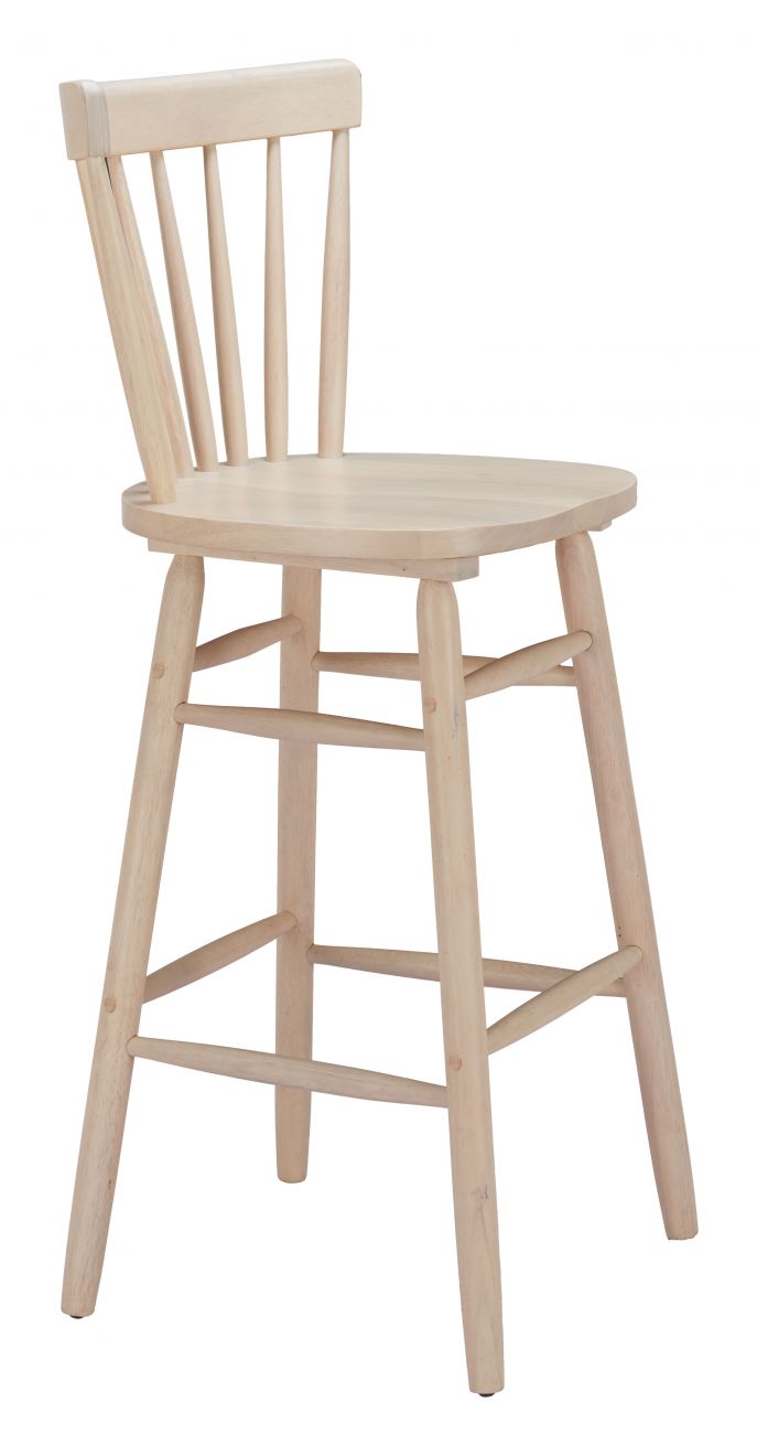 Zuo Modern Tyce Painted Wood Barstool 2PC