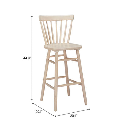 Zuo Modern Tyce Painted Wood Barstool 2PC