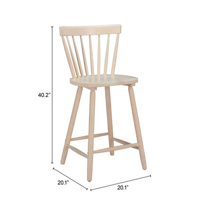 Zuo Modern Tyce Painted Wooden Counter Stool 2PC