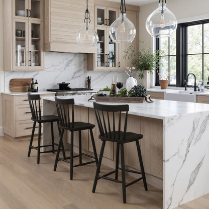 Zuo Modern Tyce Painted Wooden Counter Stool 2PC