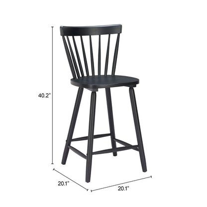 Zuo Modern Tyce Painted Wooden Counter Stool 2PC