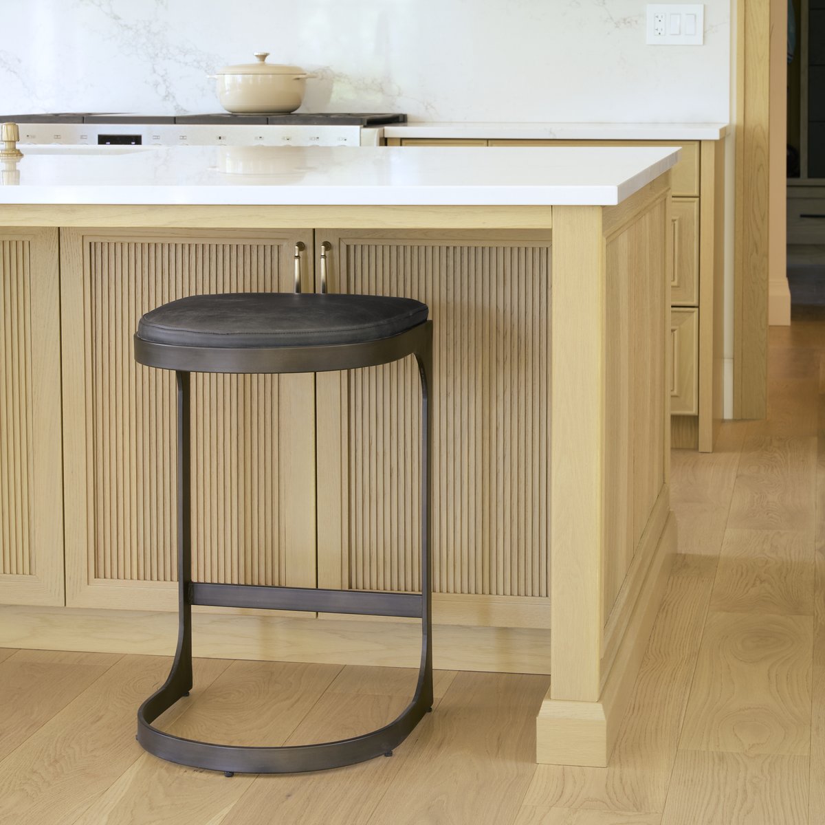 Mercana Tyson Leather Backless Counter Stool