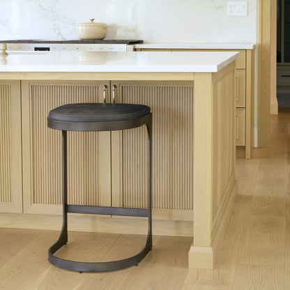 Mercana Tyson Leather Backless Counter Stool