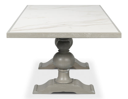 Sarreid Trestle Porcelain Rectangular Dining Table