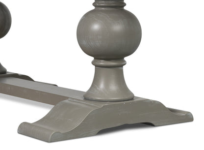 Sarreid Trestle Porcelain Rectangular Dining Table