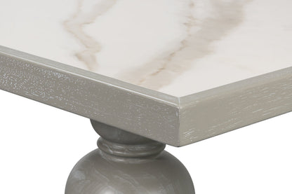 Sarreid Trestle Porcelain Rectangular Dining Table