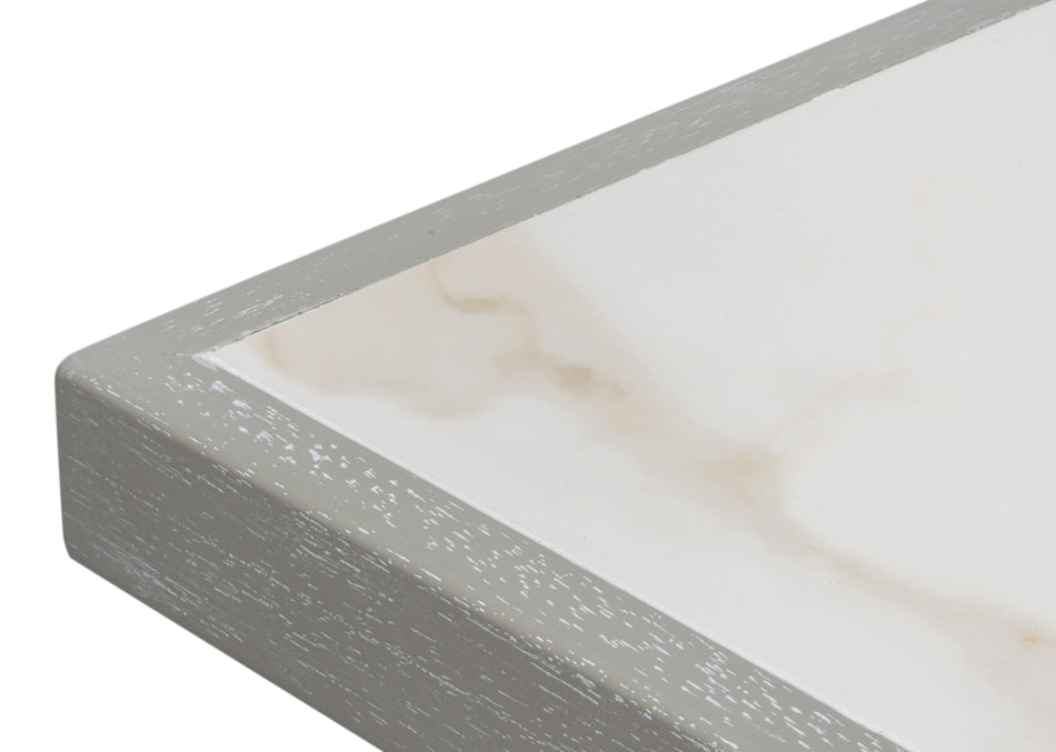 Sarreid Trestle Porcelain Rectangular Dining Table