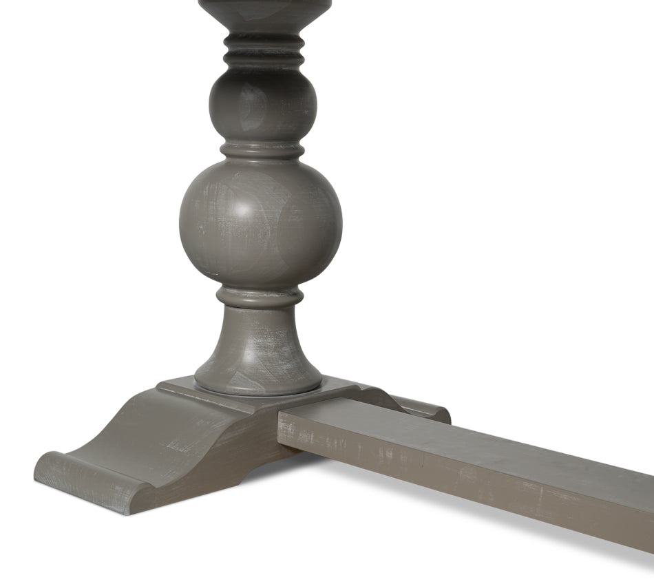 Sarreid Trestle Porcelain Rectangular Dining Table
