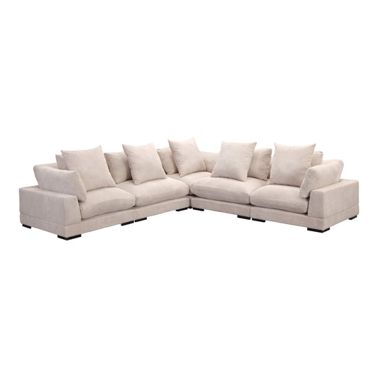 Tumble L-Shaped Polyester Upholstered Modular Sectional