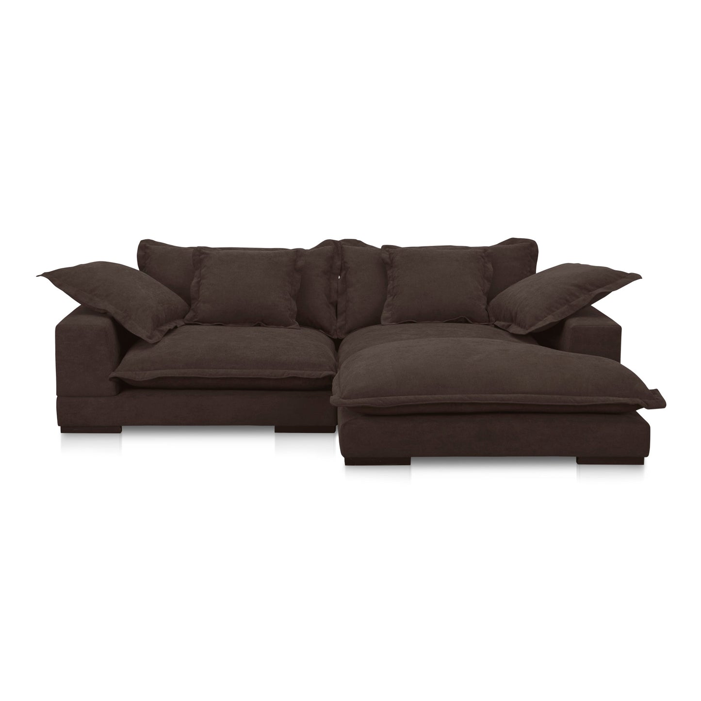 Daydream Polyester Upholstered Dark Brown Sectional