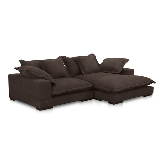 Daydream Polyester Upholstered Dark Brown Sectional