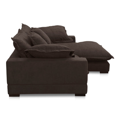 Daydream Polyester Upholstered Dark Brown Sectional