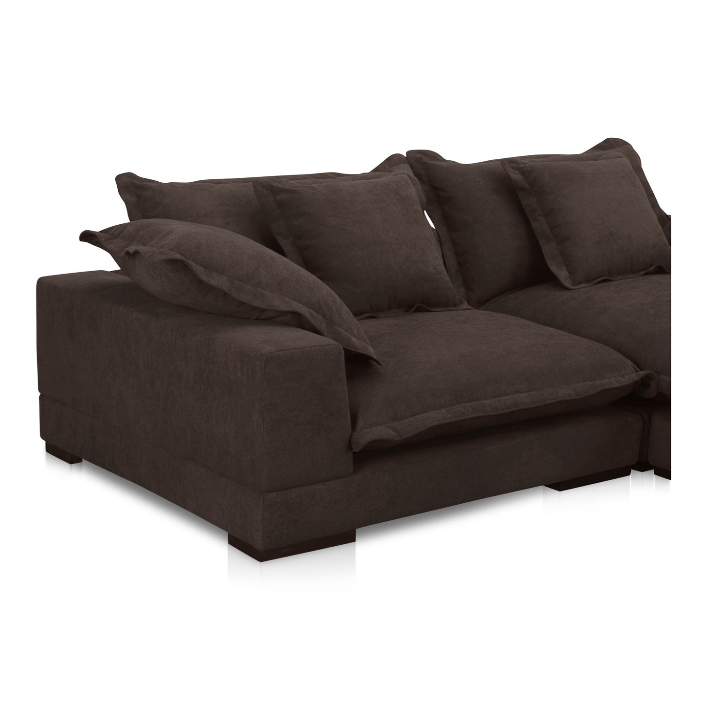 Daydream Polyester Upholstered Dark Brown Sectional