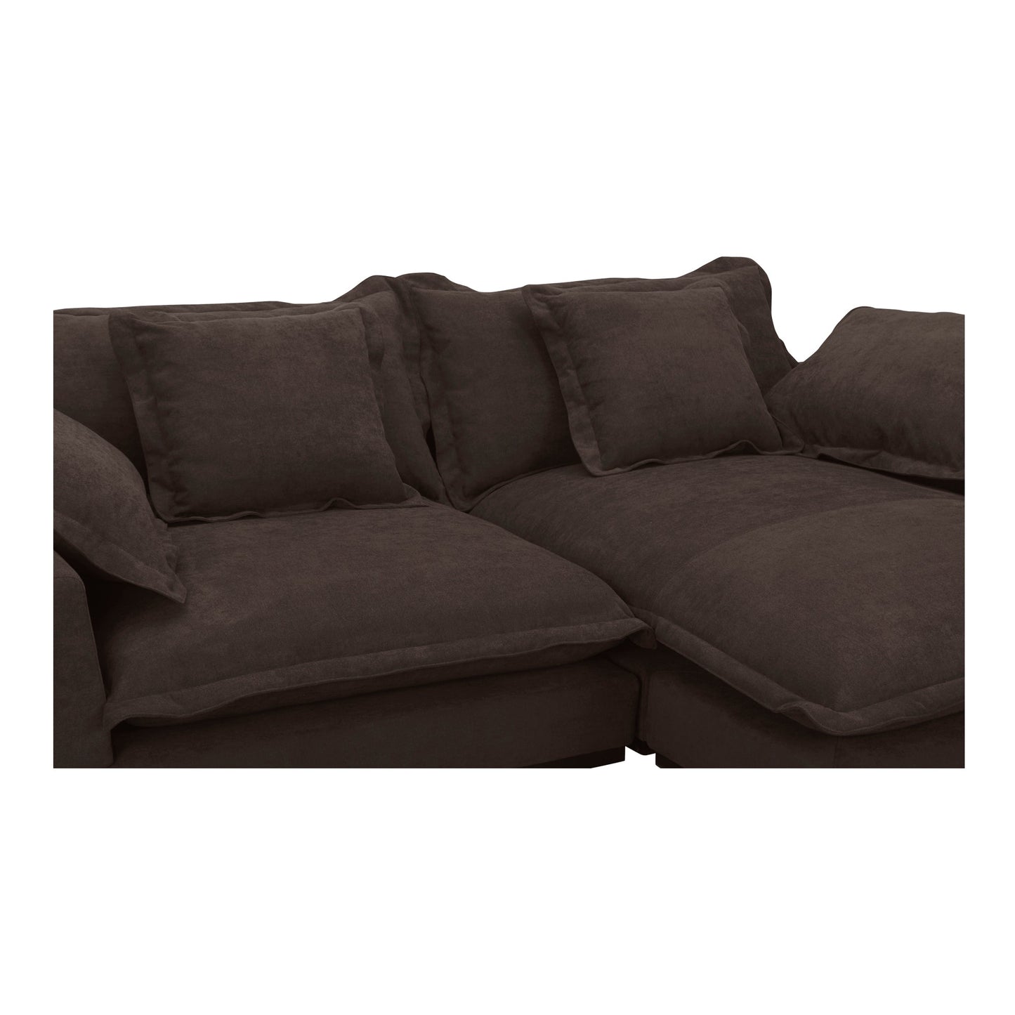 Daydream Polyester Upholstered Dark Brown Sectional