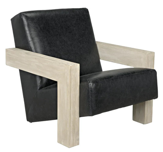 Luther Leather Upholstered Luxurious Armchair