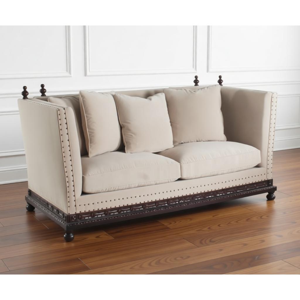 Peninsula Home Santa Fe Off-White Fabric Sofa