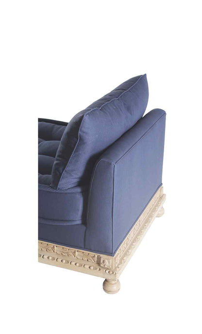 Peninsula Home Mila Navy Blue Fabric Chaise