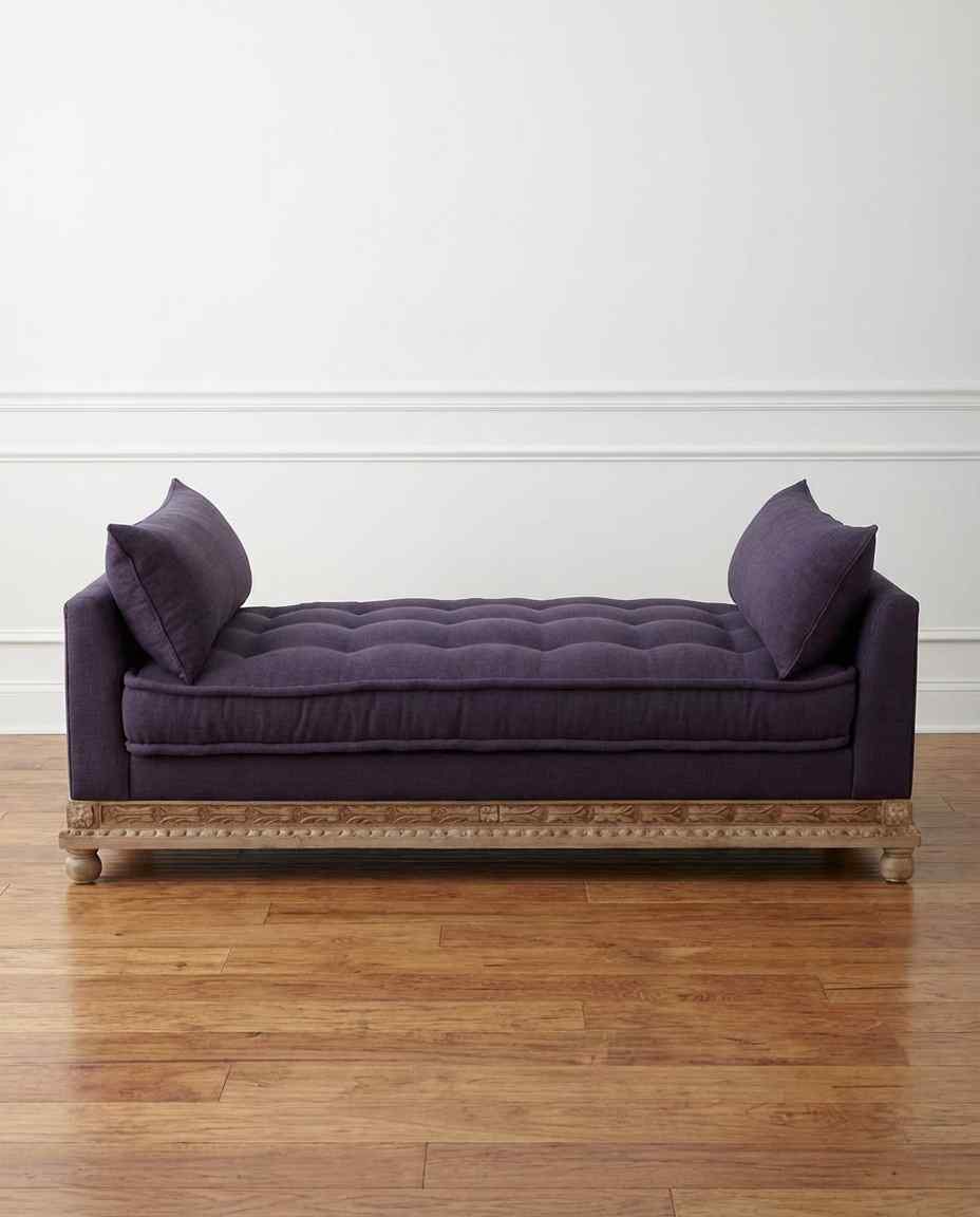 Peninsula Home Mila Navy Blue Fabric Chaise