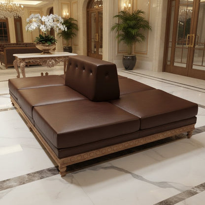 Peninsula Home Gemini Soft Faux Leather Double Sofa