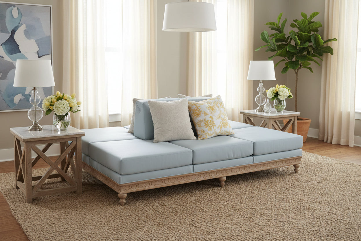 Peninsula Home Gemini Soft Faux Leather Double Sofa