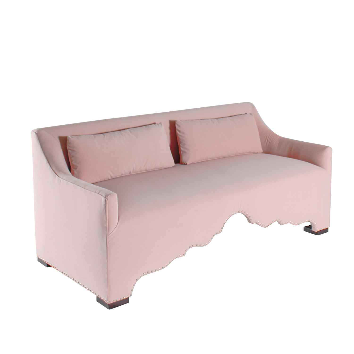 Peninsula Home Adelina Light Pink Fabric Sofa