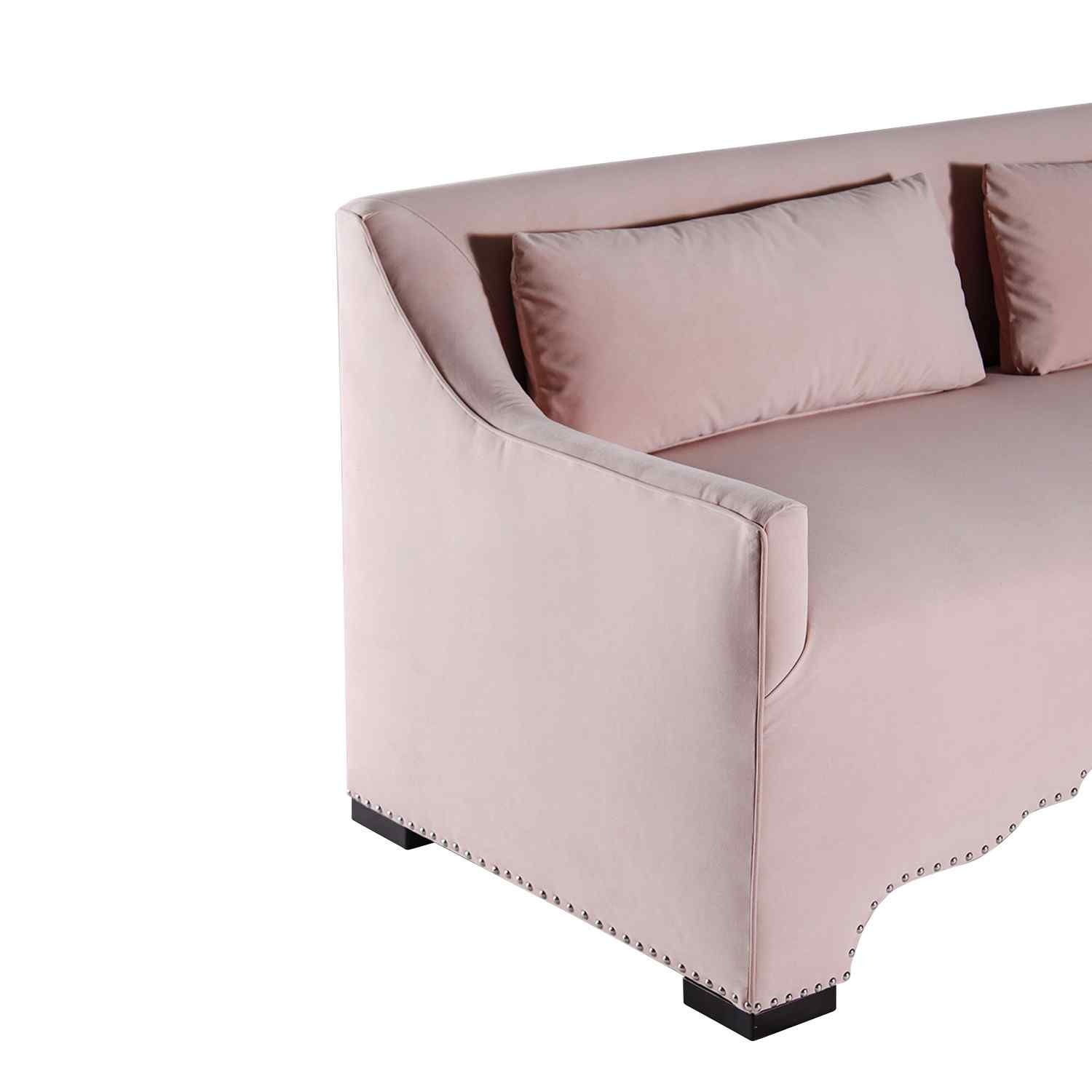Peninsula Home Adelina Light Pink Fabric Sofa