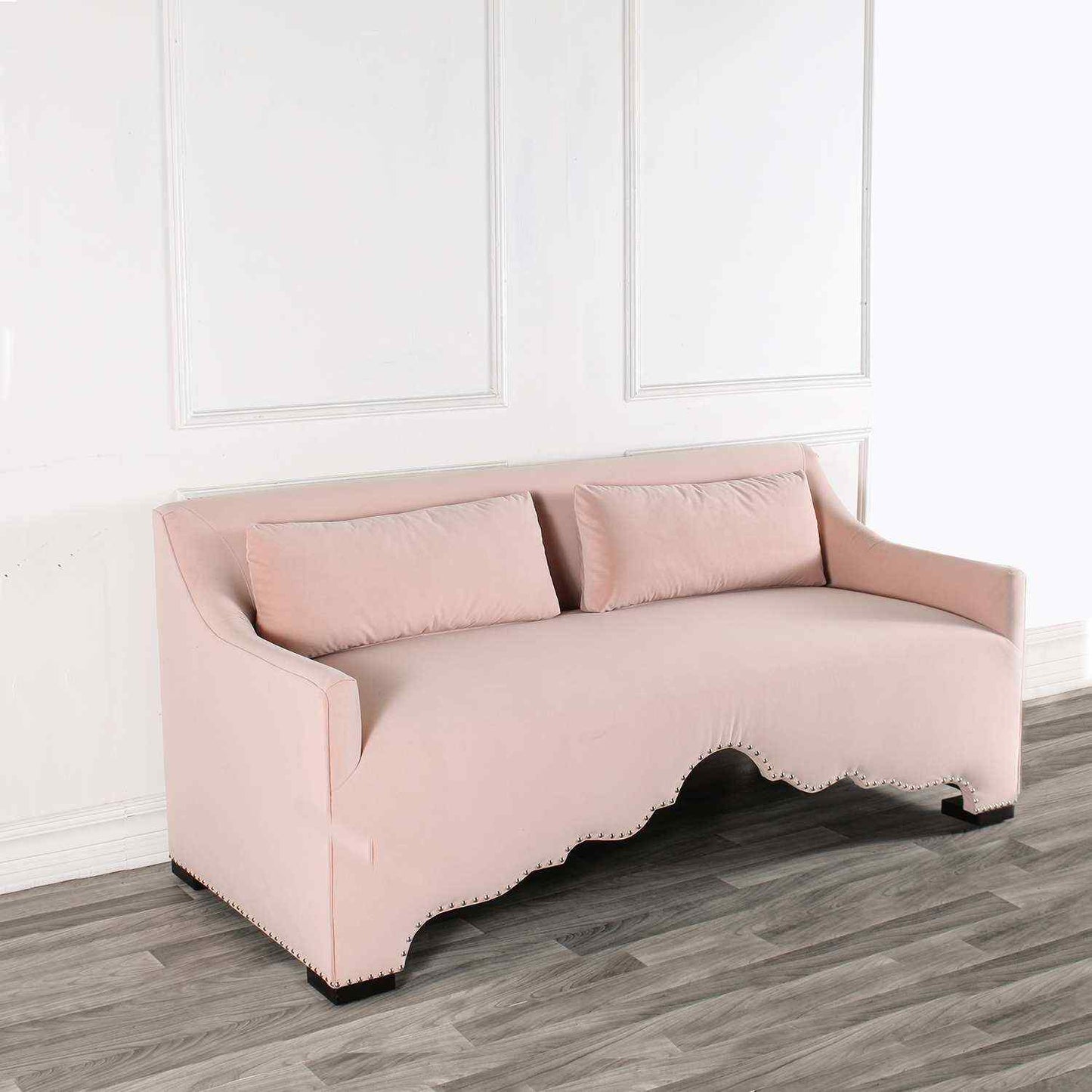 Peninsula Home Adelina Light Pink Fabric Sofa