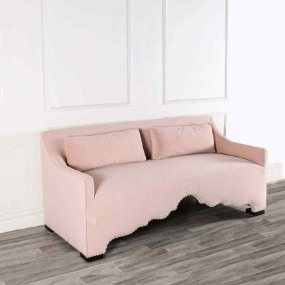 Peninsula Home Adelina Light Pink Fabric Sofa