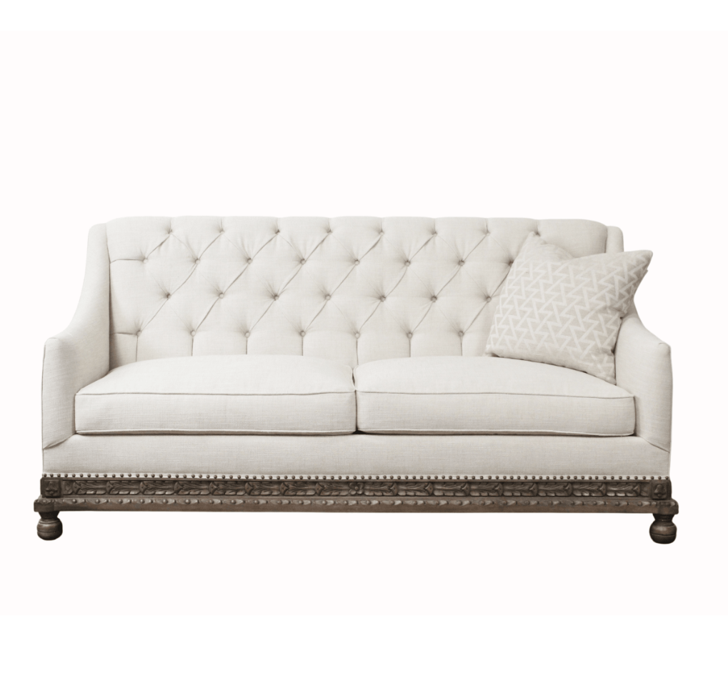 Peninsula Home Estancia White Fabric Sofa