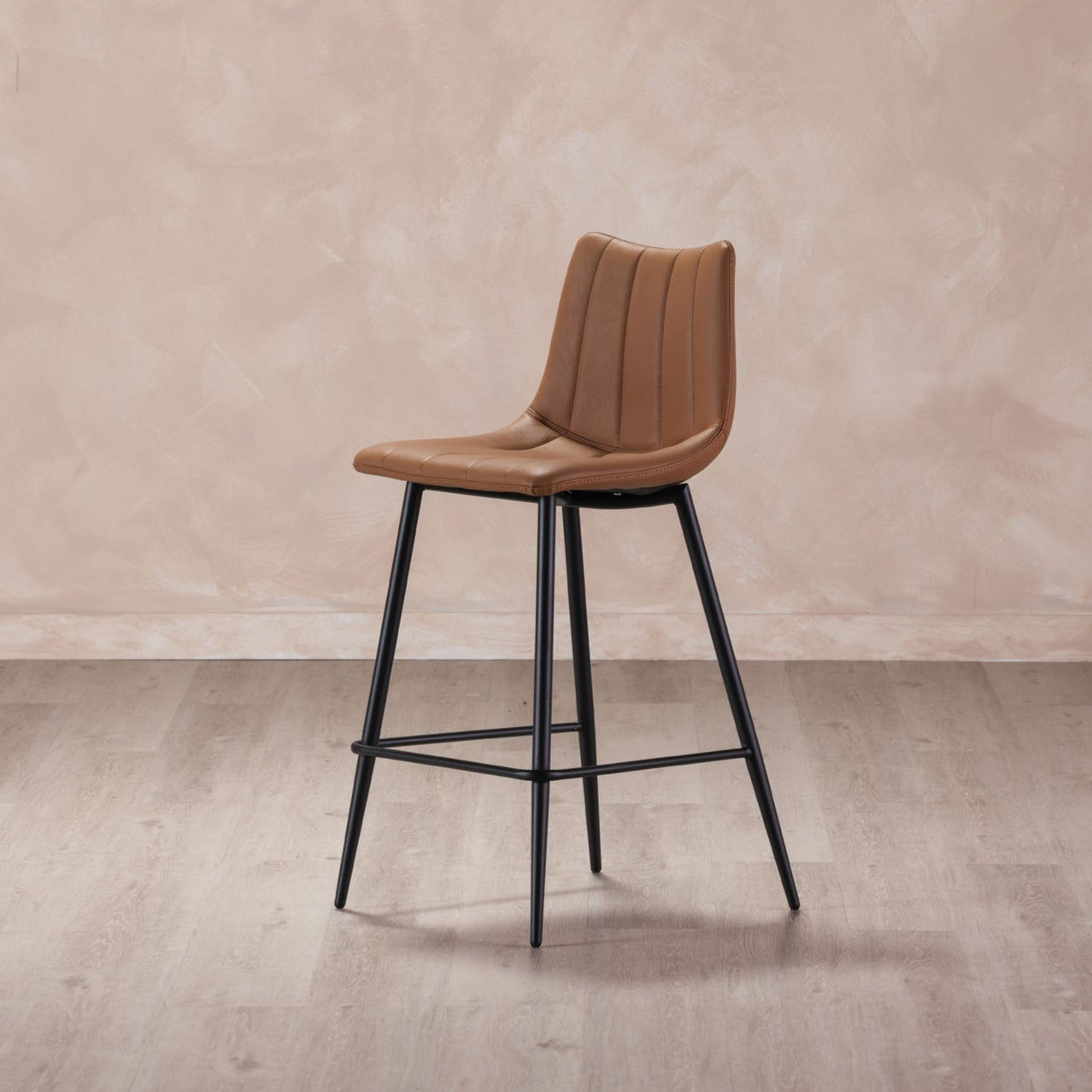Moe's Home Alibi Vegan Leather Barstool 2PC