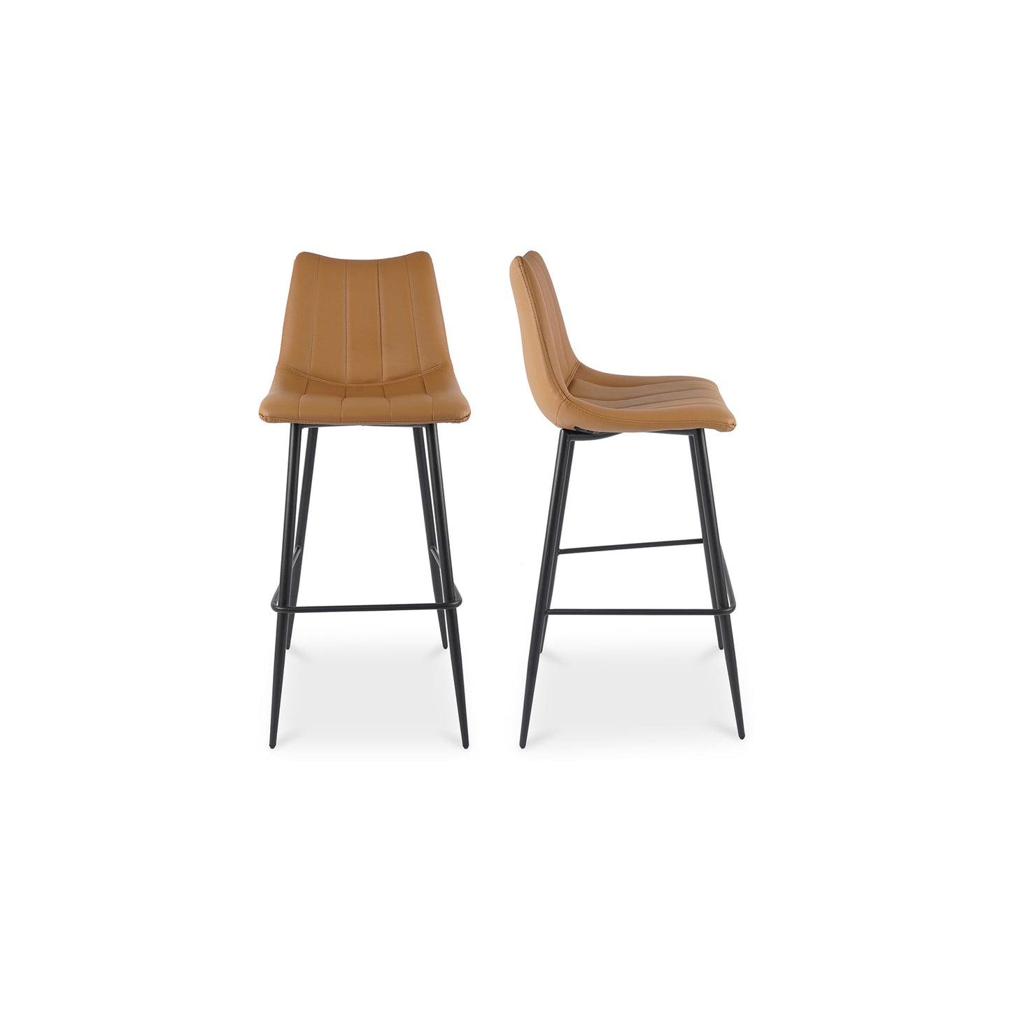 Moe's Home Alibi Vegan Leather Barstool 2PC