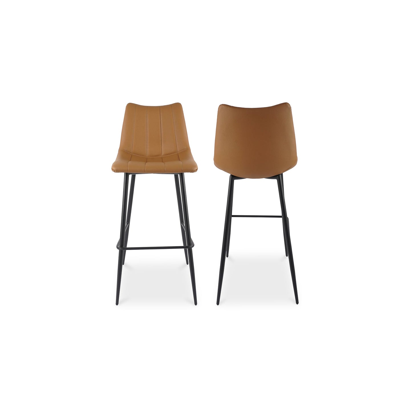 Moe's Home Alibi Vegan Leather Barstool 2PC