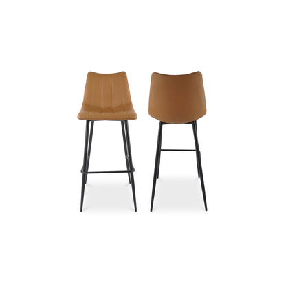 Moe's Home Alibi Vegan Leather Barstool 2PC