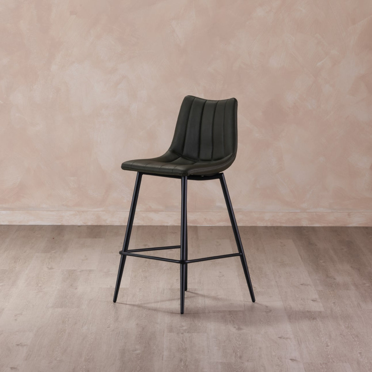 Moe's Home Alibi Vegan Leather Barstool 2PC