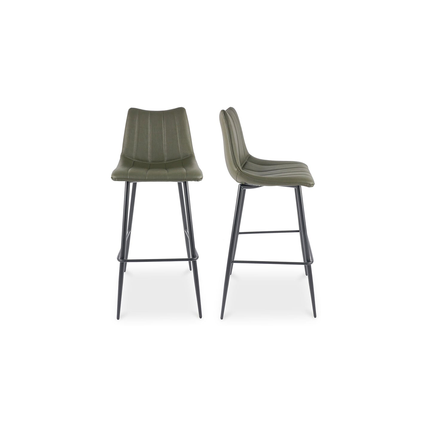Moe's Home Alibi Vegan Leather Barstool 2PC