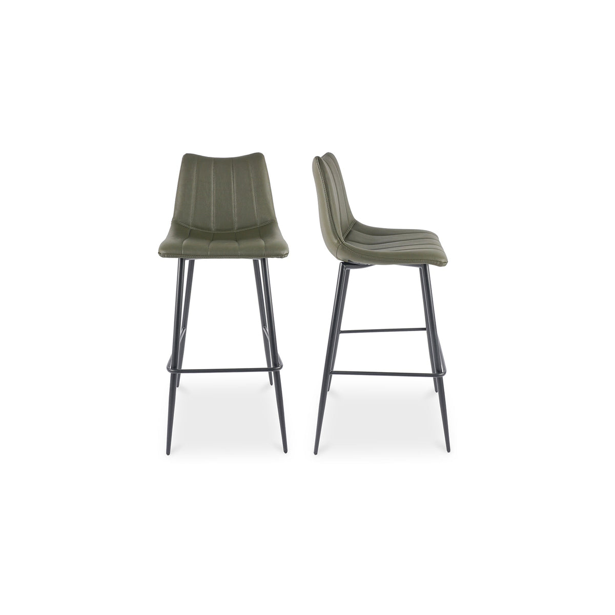 Moe's Home Alibi Vegan Leather Barstool 2PC