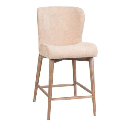 LH Home Uffizi Champagne Chenille Fabric Barstool