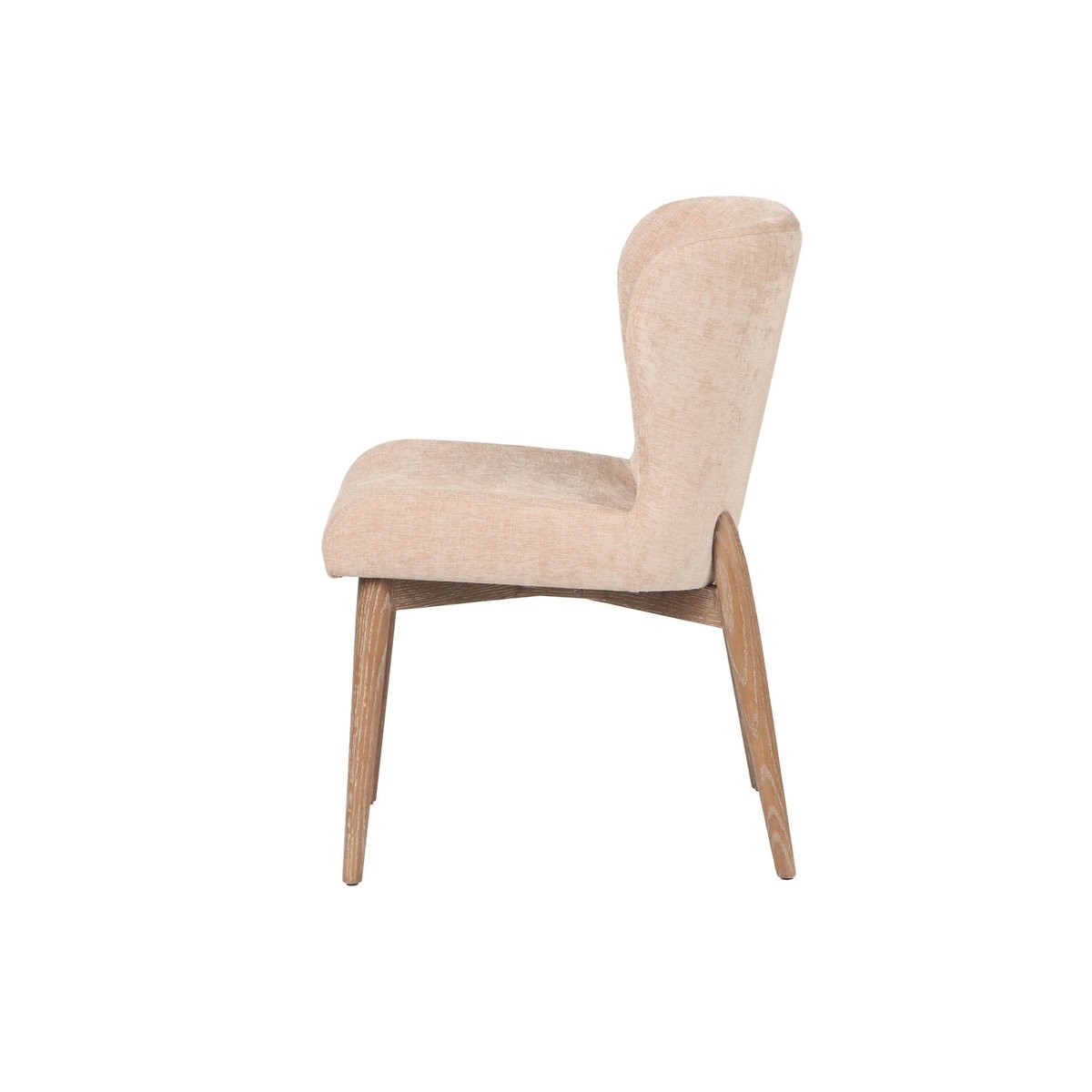 LH Home Uffizi Champagne Chenille Fabric Dining Chair (Set of 2)