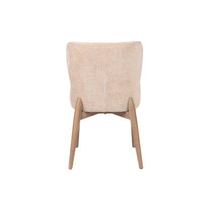 LH Home Uffizi Champagne Chenille Fabric Dining Chair (Set of 2)