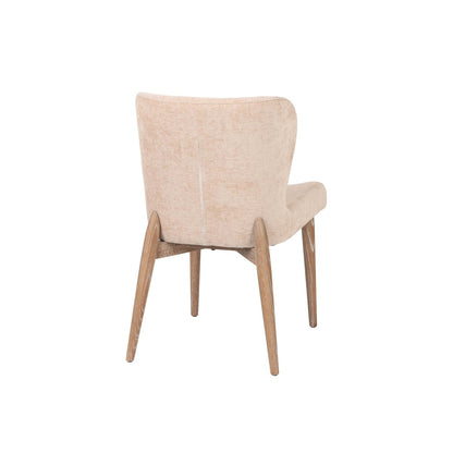LH Home Uffizi Champagne Chenille Fabric Dining Chair (Set of 2)