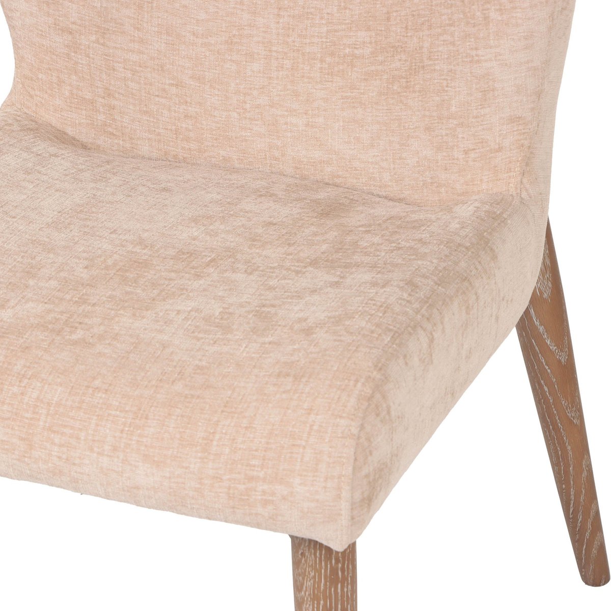LH Home Uffizi Champagne Chenille Fabric Dining Chair (Set of 2)