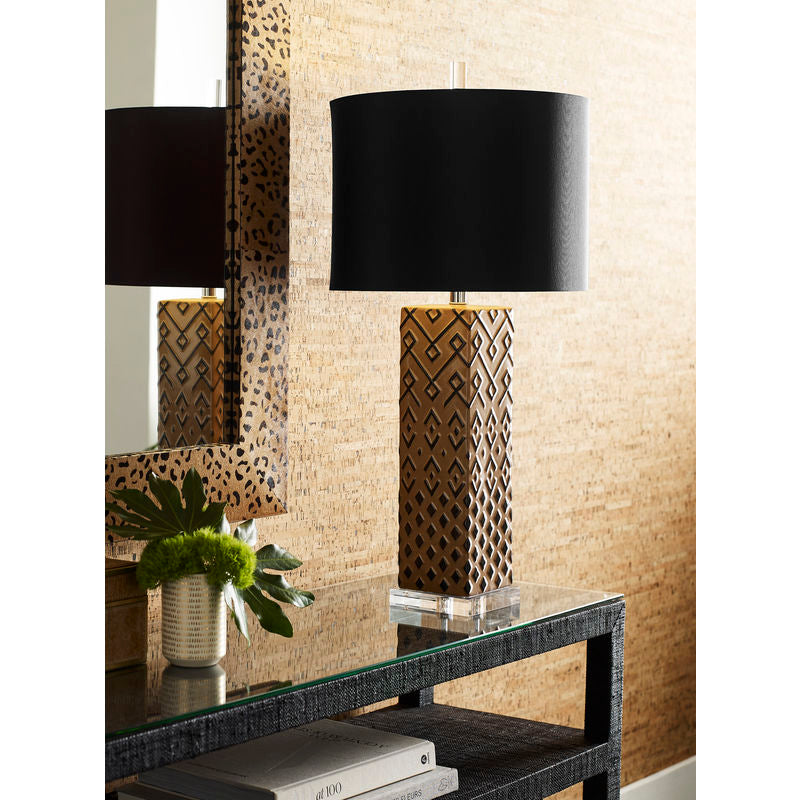 Wildwood Ujamaa Square Base Brown Table Lamp