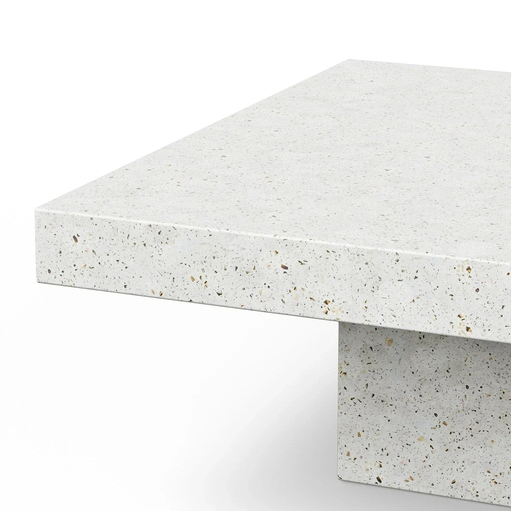 Urbia Una Minimalist Ivory Outdoor Coffee Table