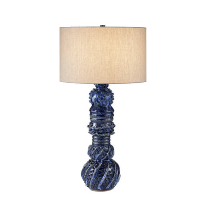 Undersea Dark Blue Ceramic Table Lamp