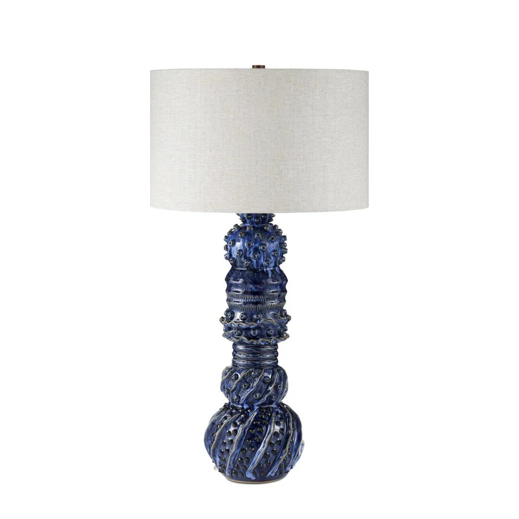 Undersea Dark Blue Ceramic Table Lamp