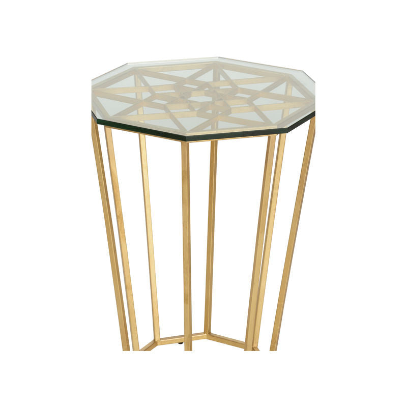 Chelsea House Ursa Glass To Geometric Side Table