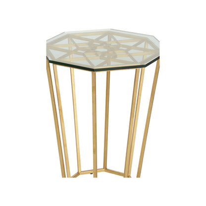 Chelsea House Ursa Glass To Geometric Side Table